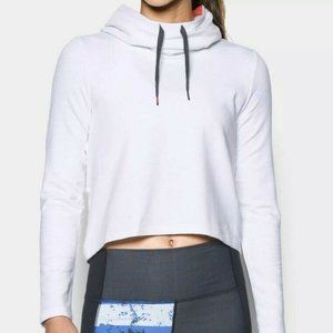 UNDER ARMOUR  Cowl Neck Cropped Hoodie White XL